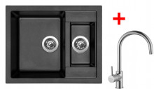 Sinks CRYSTAL 615.1 Metalblack+VITA...